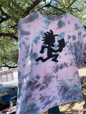 Unisex Homemade Tie-Dye Tshirt w/Hatchetman Logo size XL
